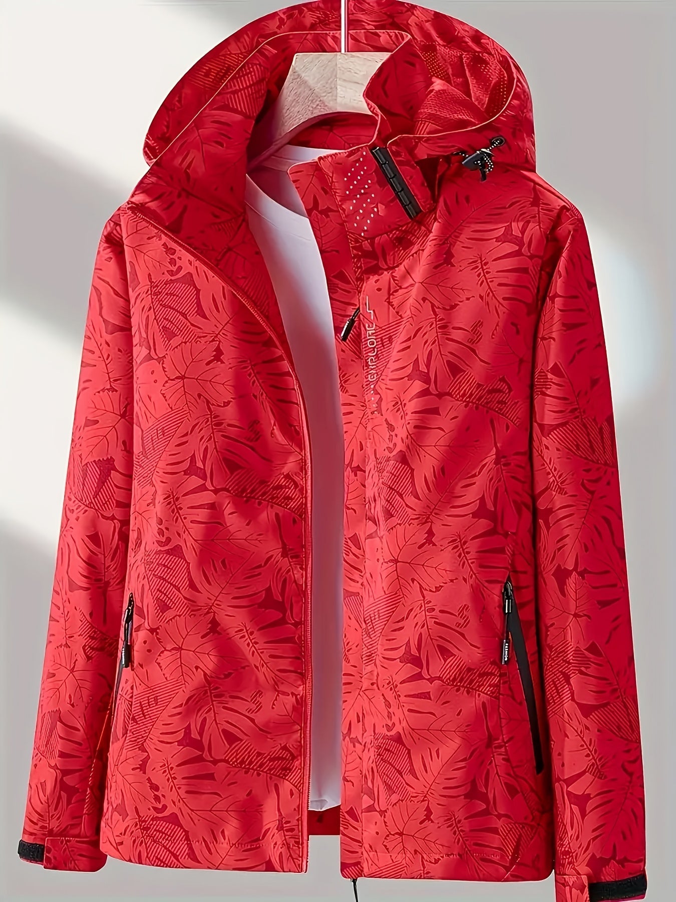 Women's Versatile Denim Graphic Coat detail view