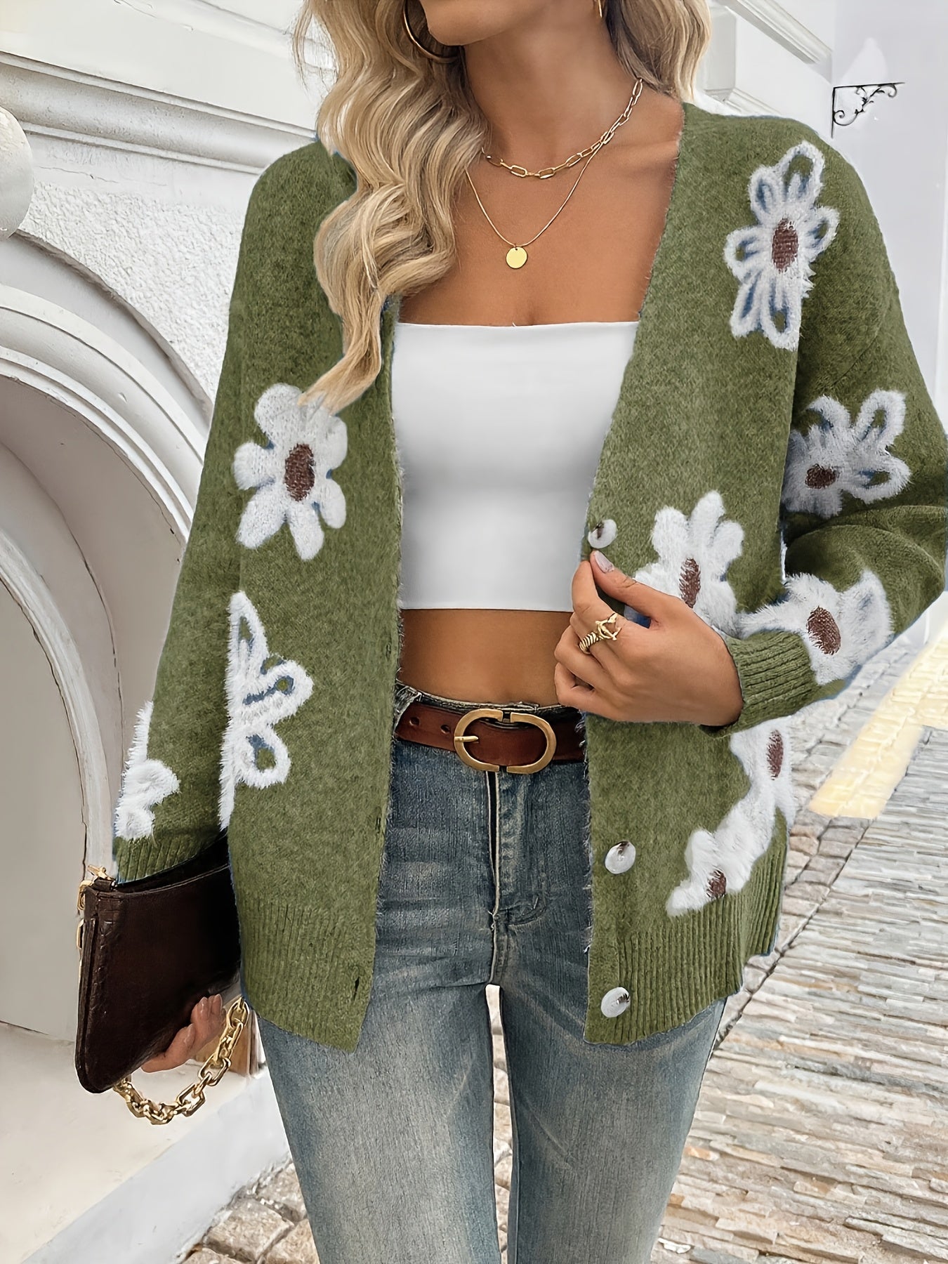 Women's Versatile Denim Open-Front Cardigan – 5-Color Selection detail view