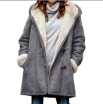 Women's Versatile Denim Pullover Jacket – Black / Grey detail view