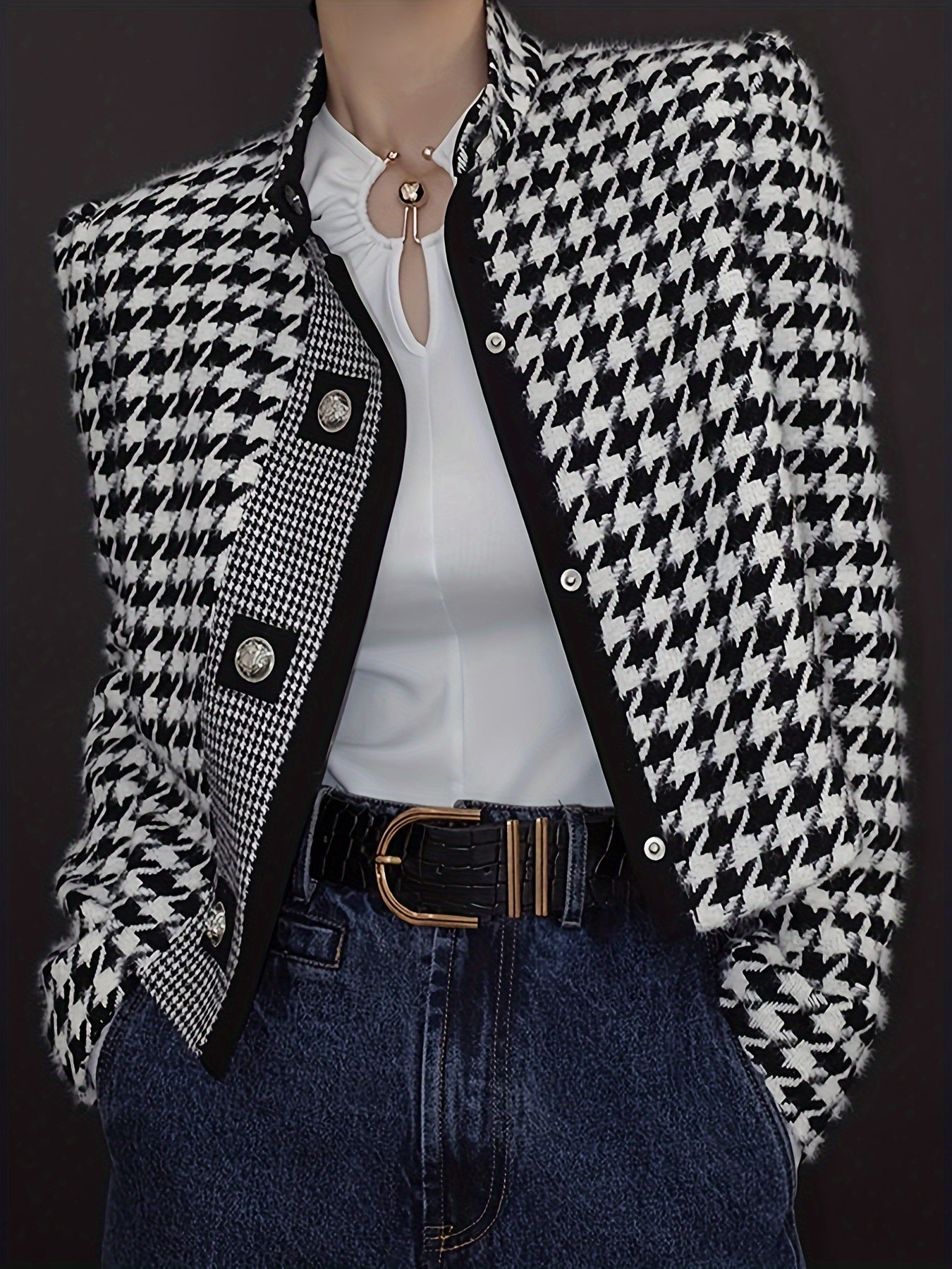 Women's Versatile Denim Pullover Jacket – Denim Wash 22597 detail view