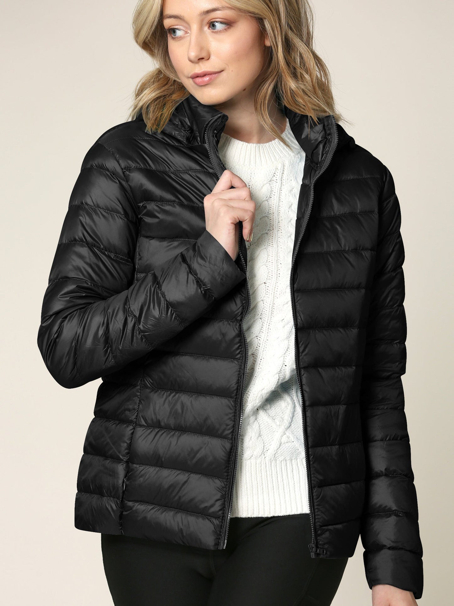 Women's Versatile Denim Pullover Jacket – Navy / Olive detail view