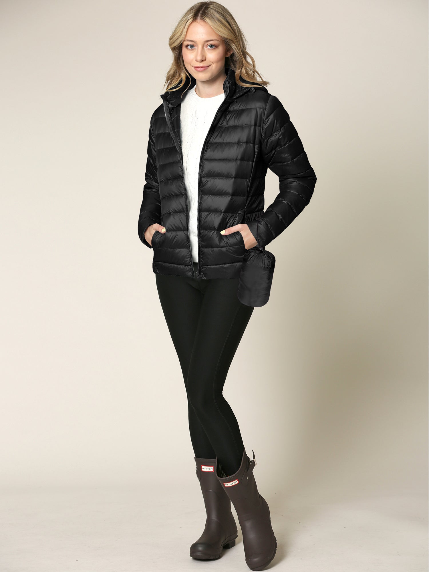 Women's Versatile Denim Pullover Jacket – Navy / Olive detail view