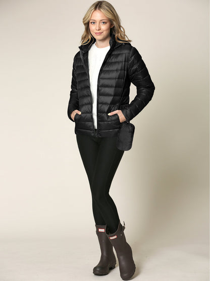 Women's Versatile Denim Pullover Jacket – Navy / Olive detail view
