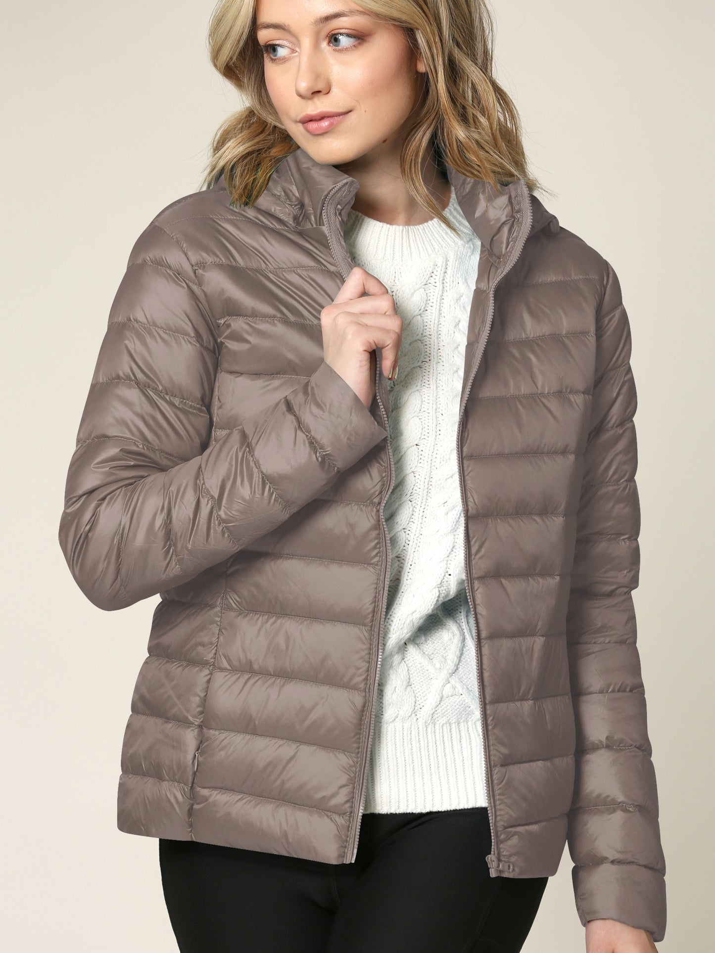 Women's Versatile Denim Pullover Jacket – Navy / Olive detail view