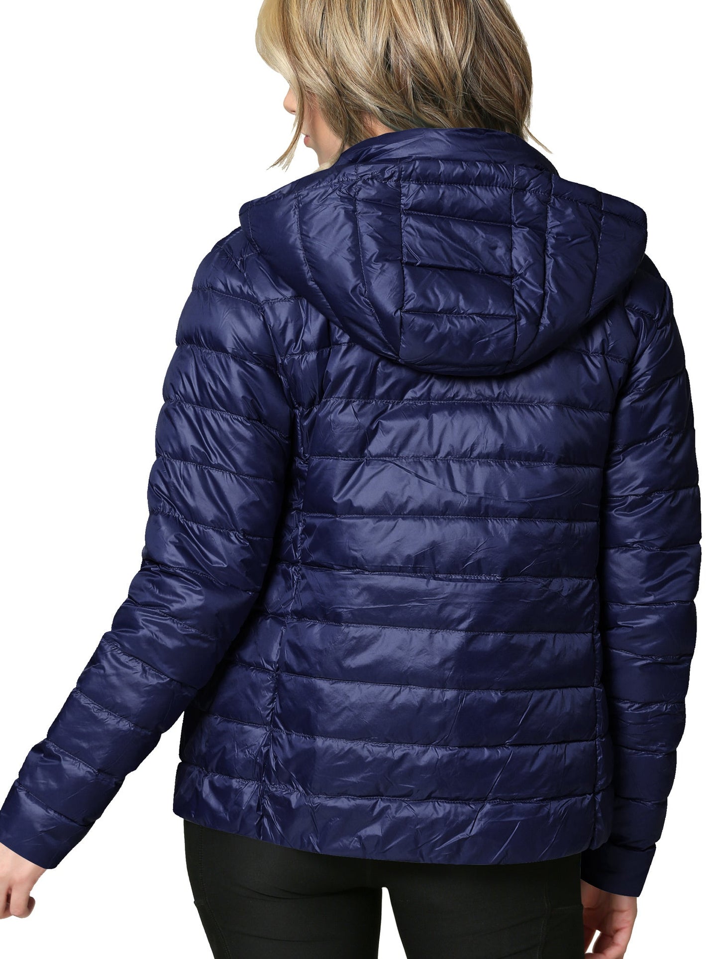Women's Versatile Denim Pullover Jacket – Navy / Olive detail view