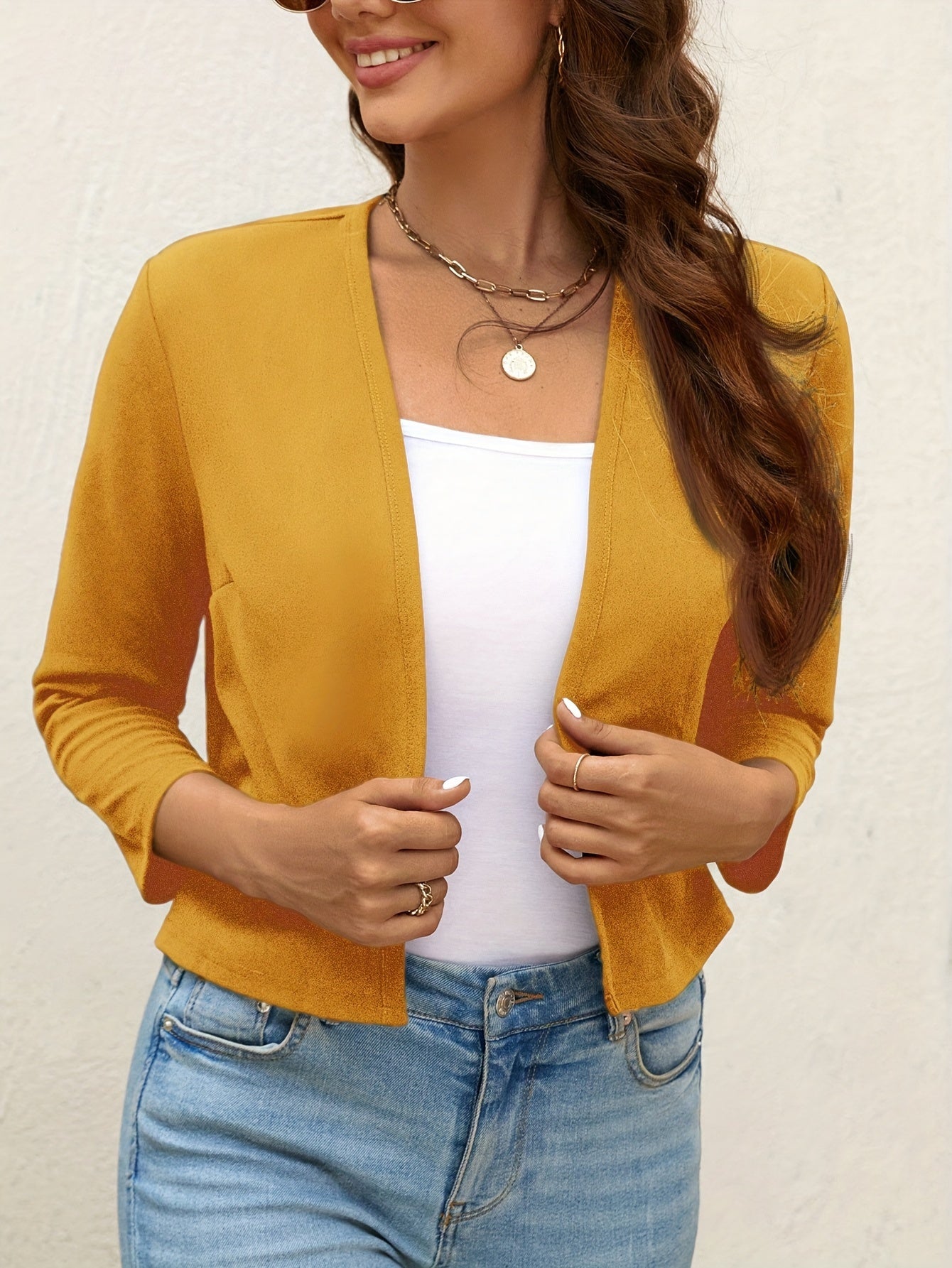 Women's Versatile Denim Pullover Jacket – Sizes S–XL detail view