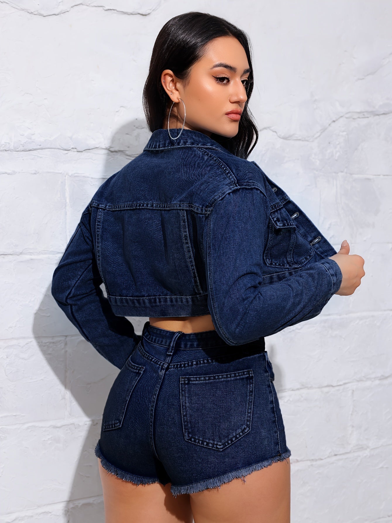 Women's Versatile Denim Pullover Jacket – Sizes XS–L detail view