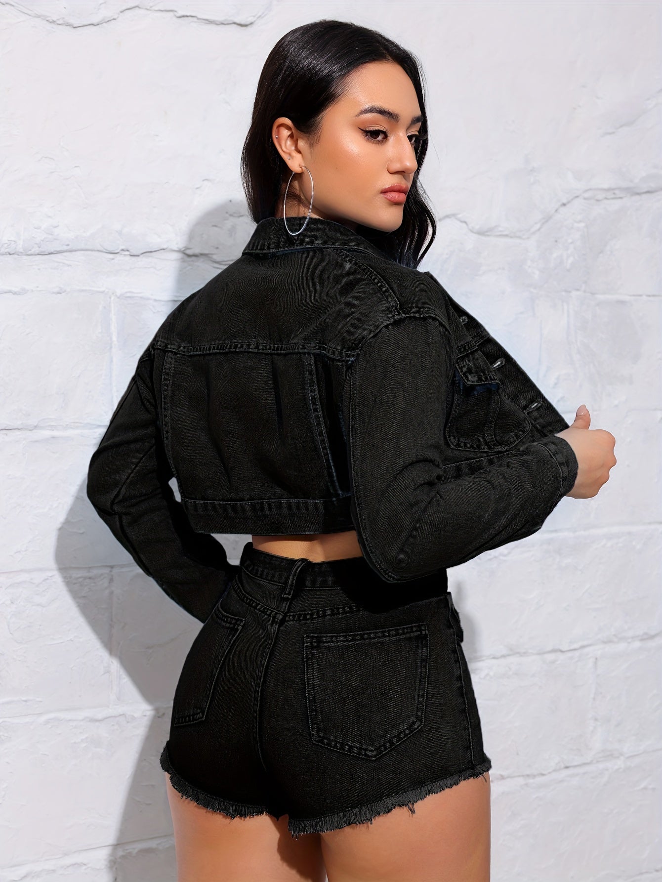 Women's Versatile Denim Pullover Jacket – Sizes XS–L detail view