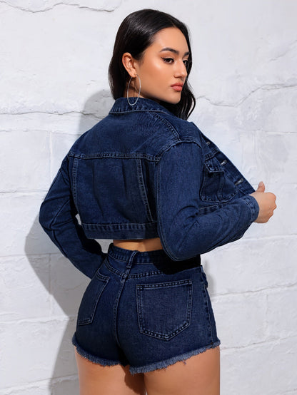 Women's Versatile Denim Pullover Jacket – Sizes XS–L detail view