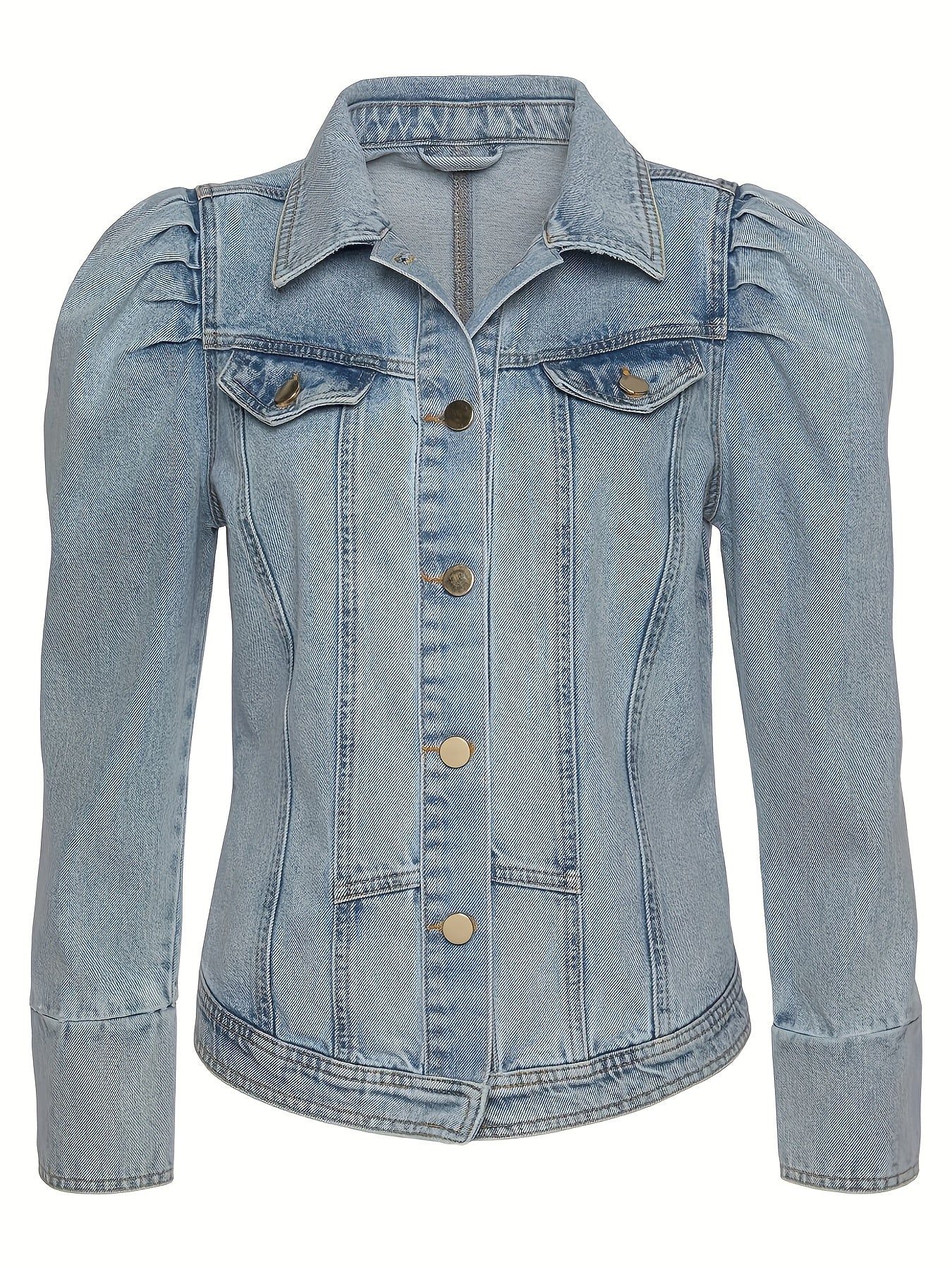Women's Versatile Denim Single-Breasted Jacket – Sizes XS detail view