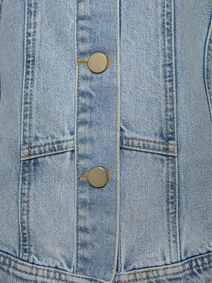 Women's Versatile Denim Single-Breasted Jacket – Sizes XS detail view