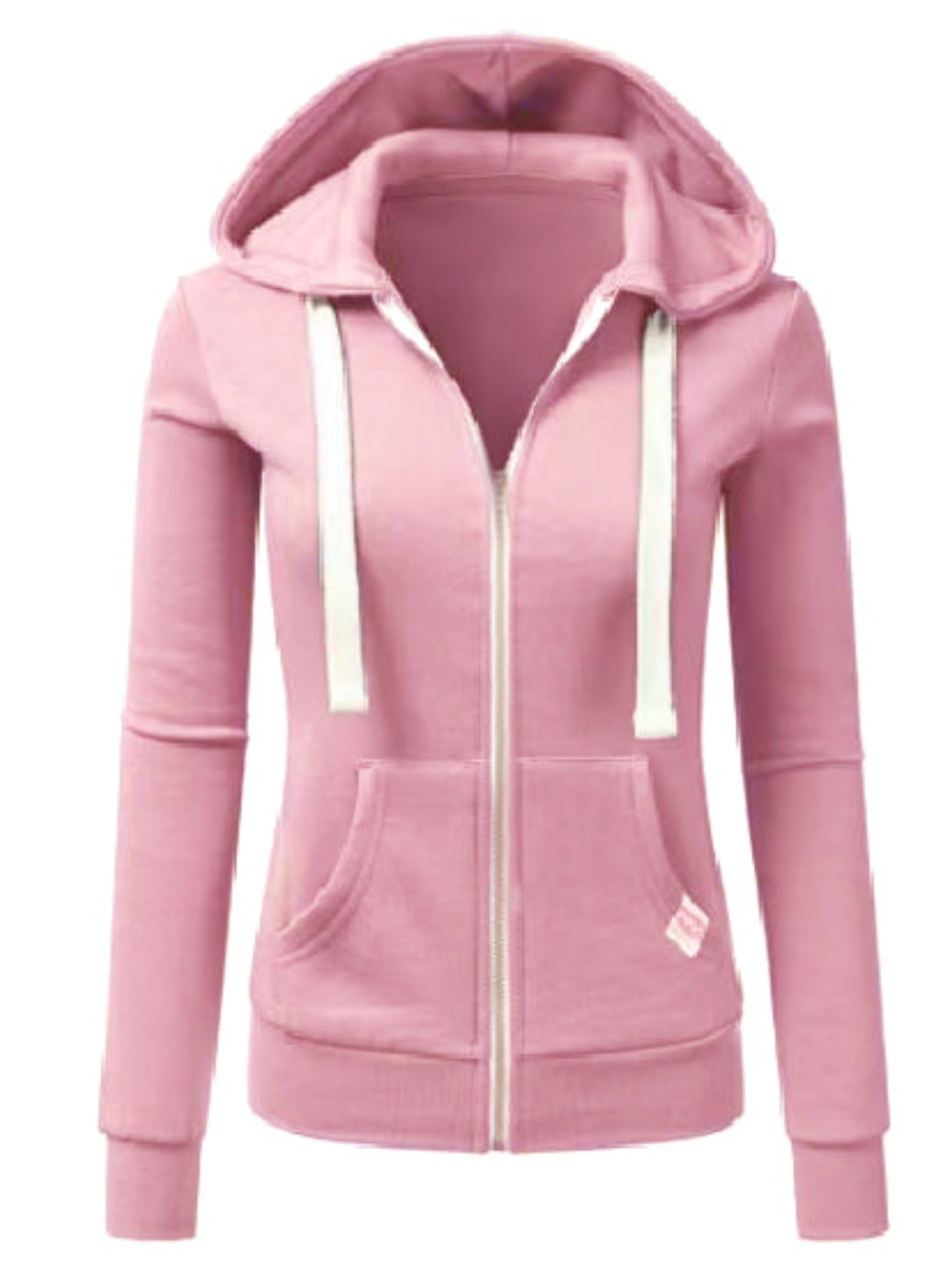 Women's Versatile Denim Zip-Up Cardigan – pink option – view 5