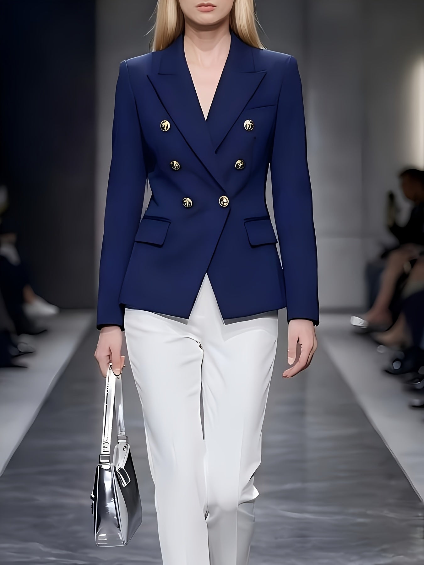 Women's Versatile Double-Breasted Blazer detail view