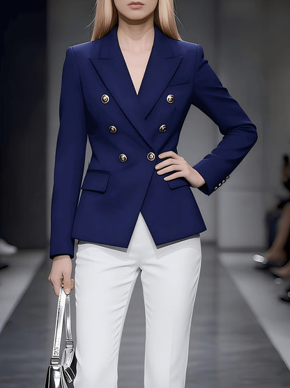 Women's Versatile Double-Breasted Blazer detail view