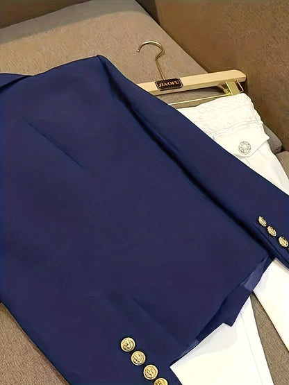 Women's Versatile Double-Breasted Blazer detail view