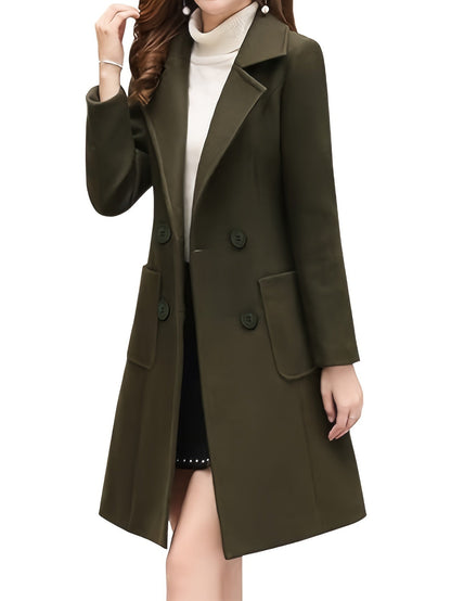 Women's Versatile Double-Breasted Coat detail view