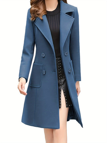 Women's Versatile Double-Breasted Coat detail view