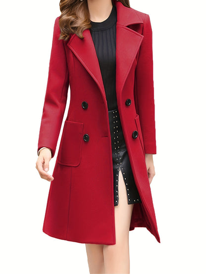 Women's Versatile Double-Breasted Coat – green option – view 2