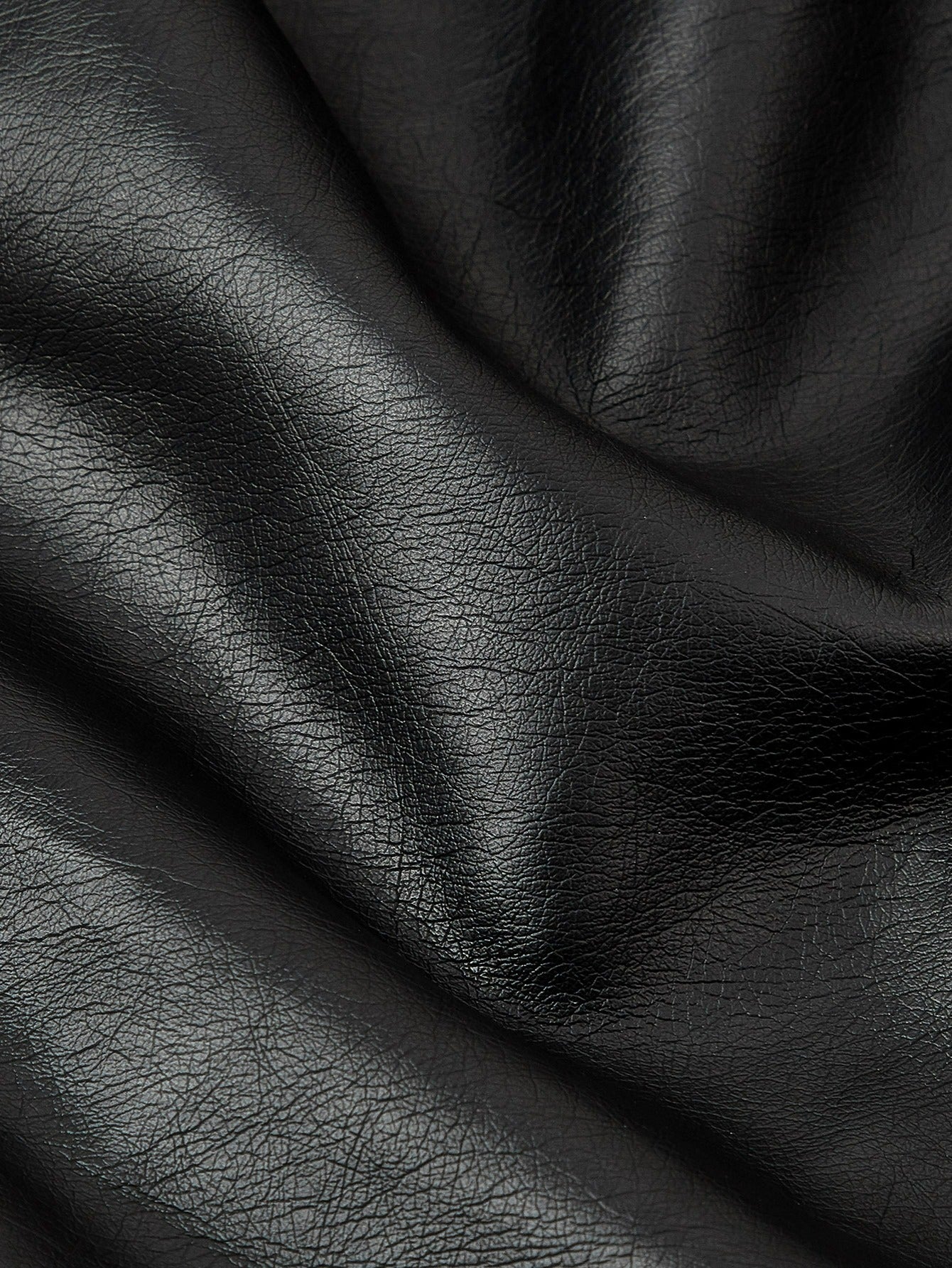 Women's Versatile Faux Leather Zip-Up Jacket detail view