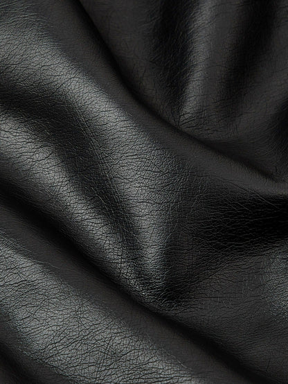 Women's Versatile Faux Leather Zip-Up Jacket detail view