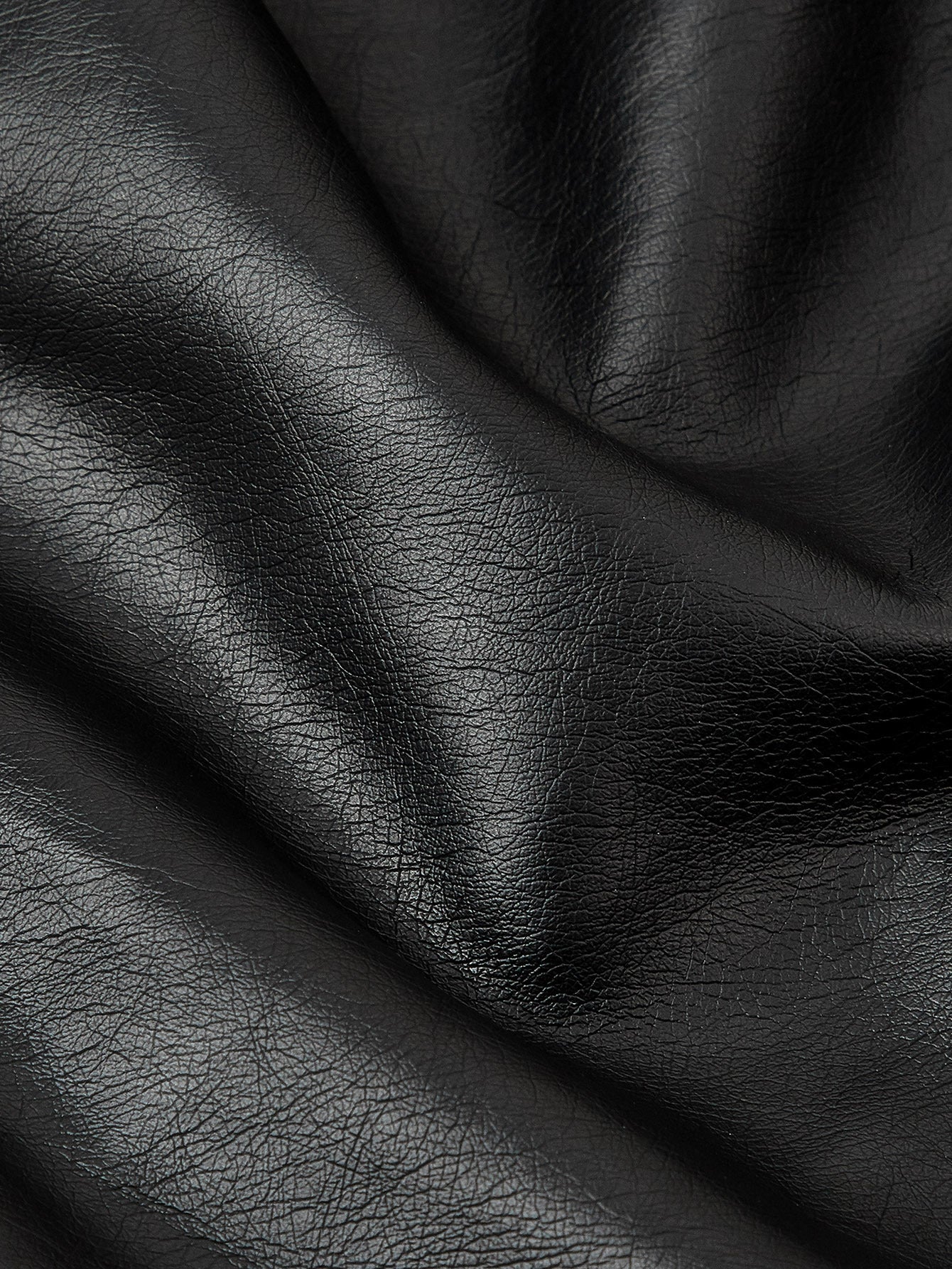 Women's Versatile Faux Leather Zip-Up Jacket detail view
