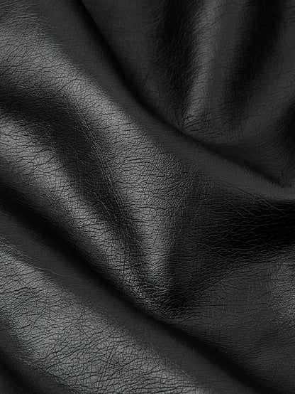 Women's Versatile Faux Leather Zip-Up Jacket detail view