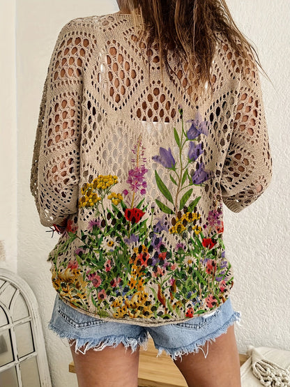 Women's Versatile Floral Pullover Hoodie – view 2