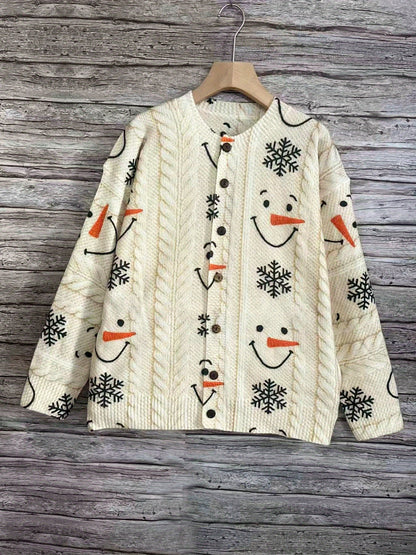 Women's Versatile Graphic Button-Front Cardigan – Sizes S–XXL detail view