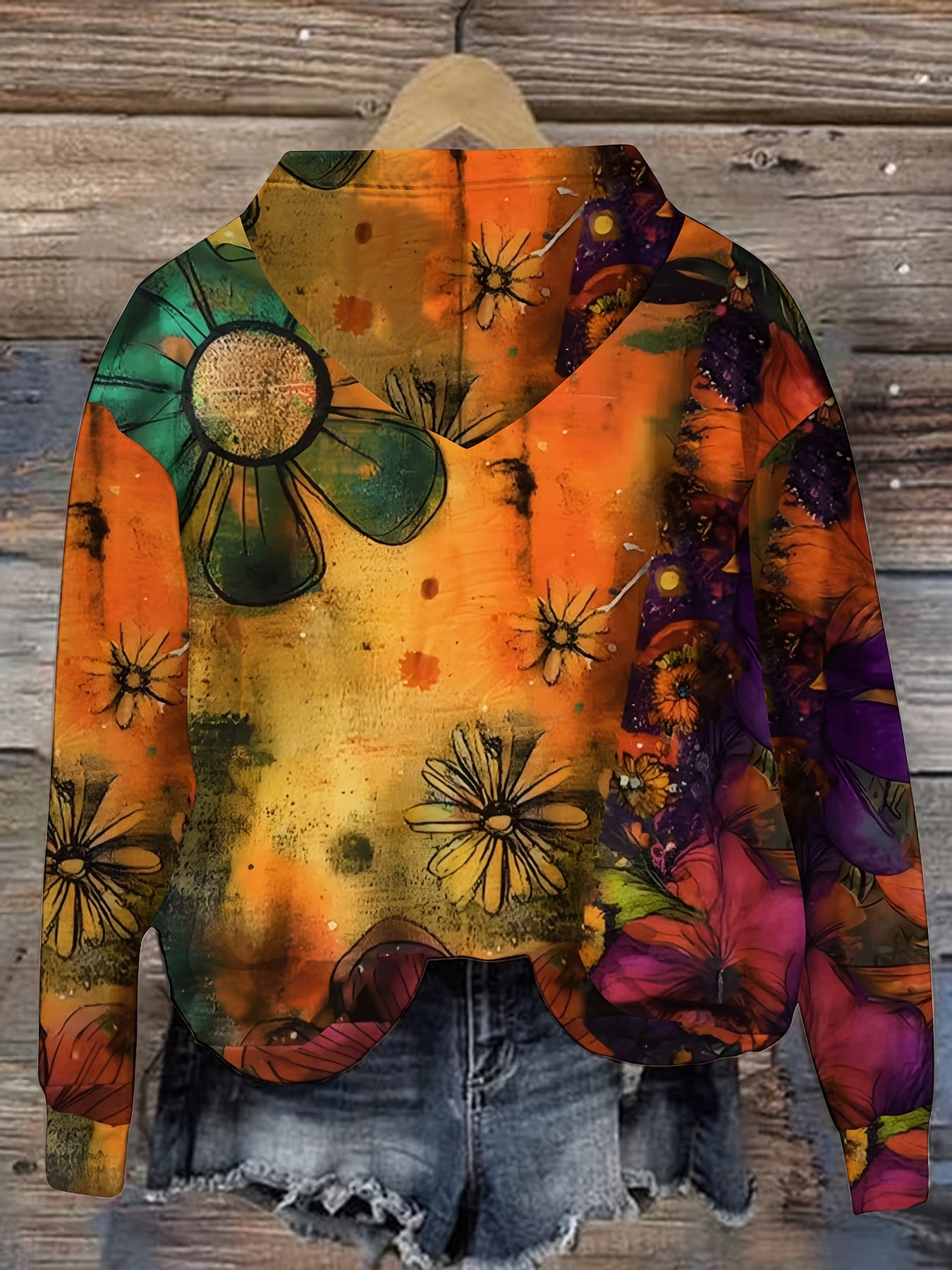 Women's Versatile Graphic Pullover Hoodie – 5-Variant Selection – view 2