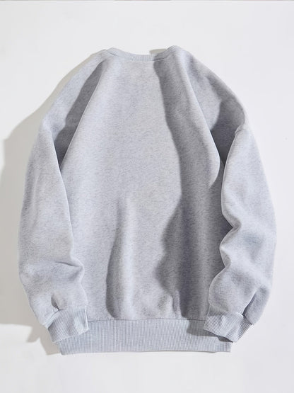Women's Versatile Graphic Pullover Hoodie – Grey / Black detail view