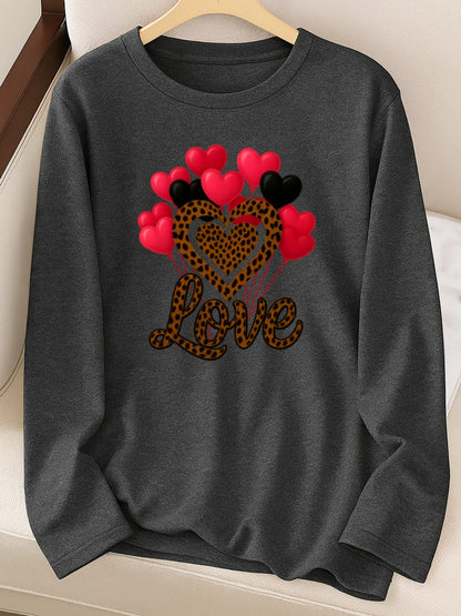 Women's Versatile Graphic Pullover Hoodie – Grey / Burgundy detail view