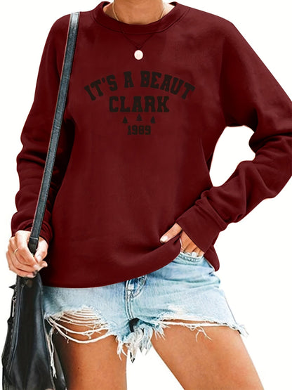 Women's Versatile Graphic Pullover Hoodie – Red / Green detail view