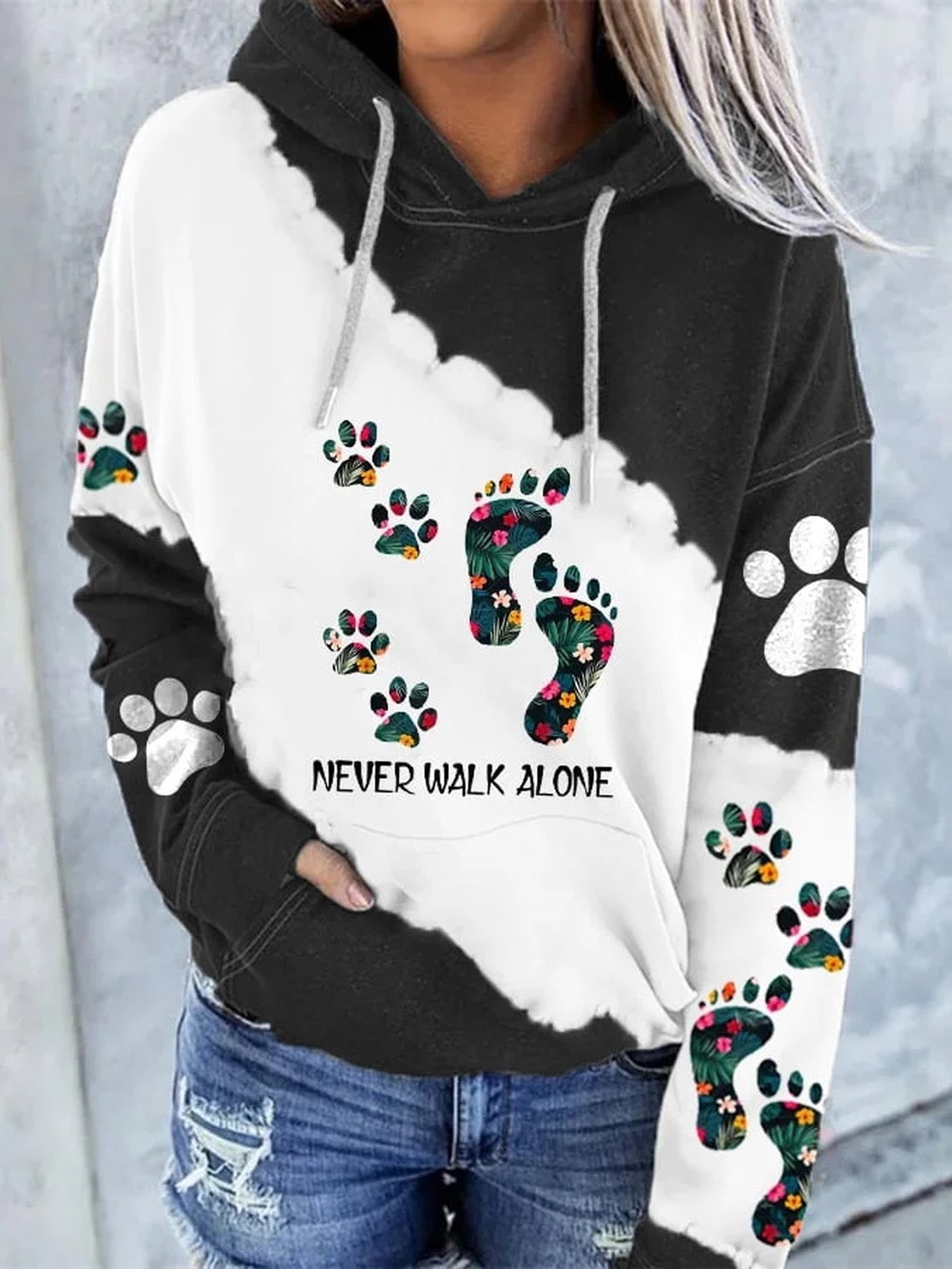Women's Versatile Graphic Pullover Sweatshirt – Graphic Design 80421 detail view