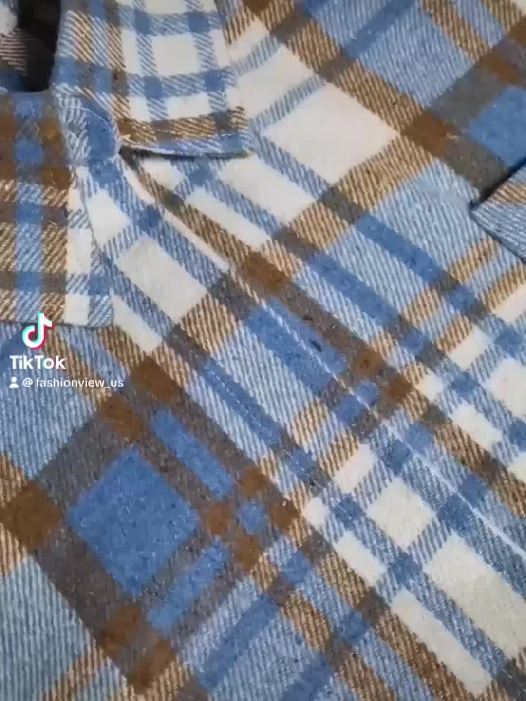 Women's Versatile Plaid Button-Front Shacket detail view