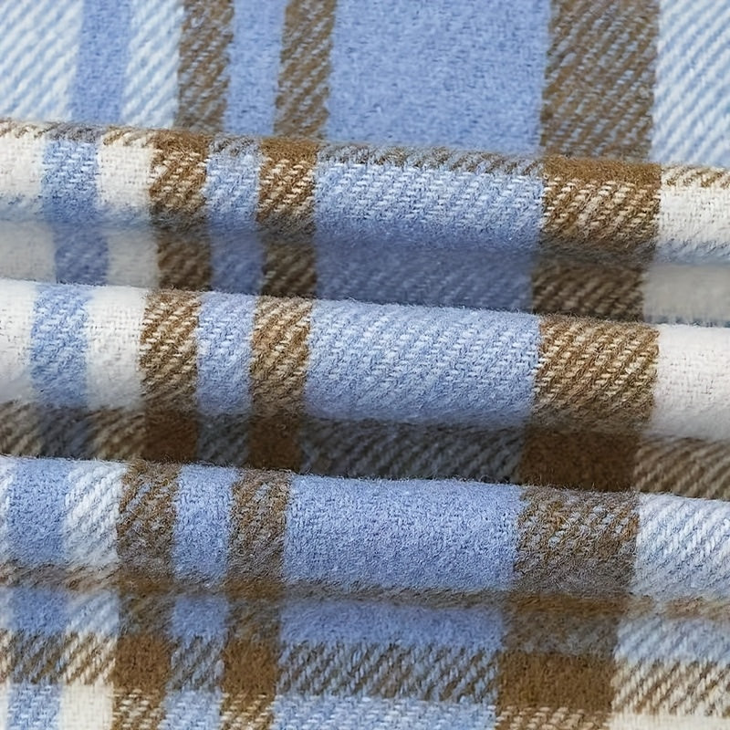 Women's Versatile Plaid Button-Front Shacket detail view