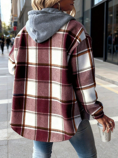 Women's Versatile Plaid Single-Breasted Jacket detail view