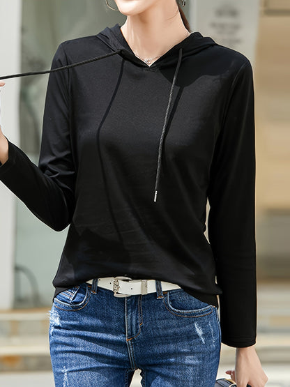 Women's Versatile Pullover Hoodie – Black / Peach detail view
