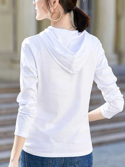 Women's Versatile Pullover Hoodie – Black / Peach detail view