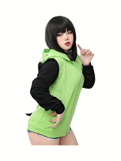 Women's Versatile Pullover Hoodie – Grass Green – view 10