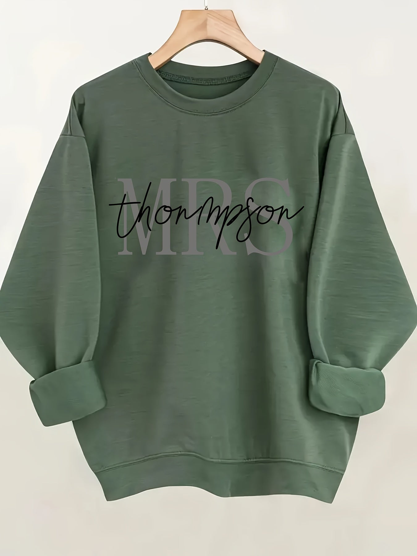 Women's Versatile Pullover Hoodie – Green / White detail view
