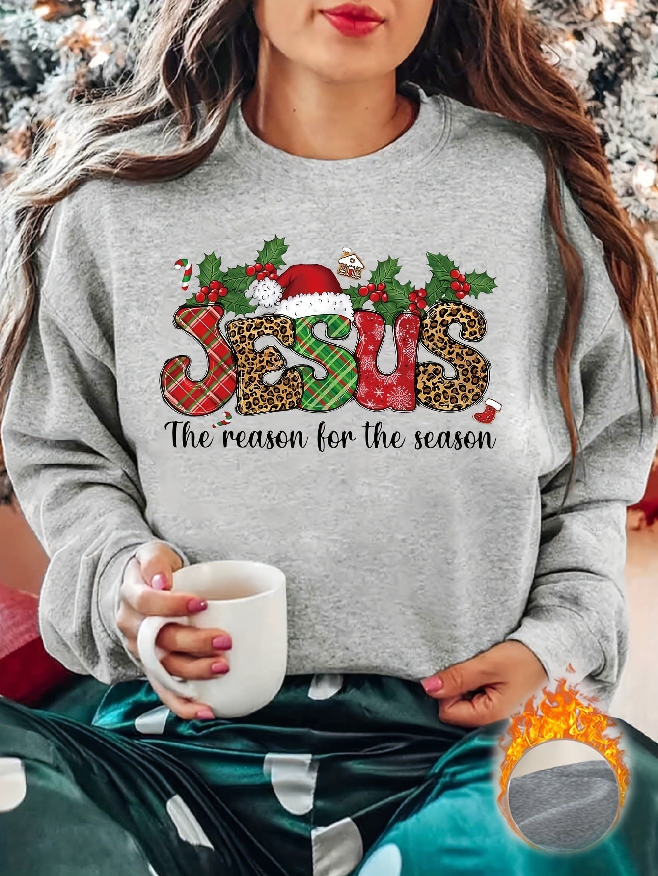 Women's Versatile Pullover Hoodie – Light Grey / Black detail view