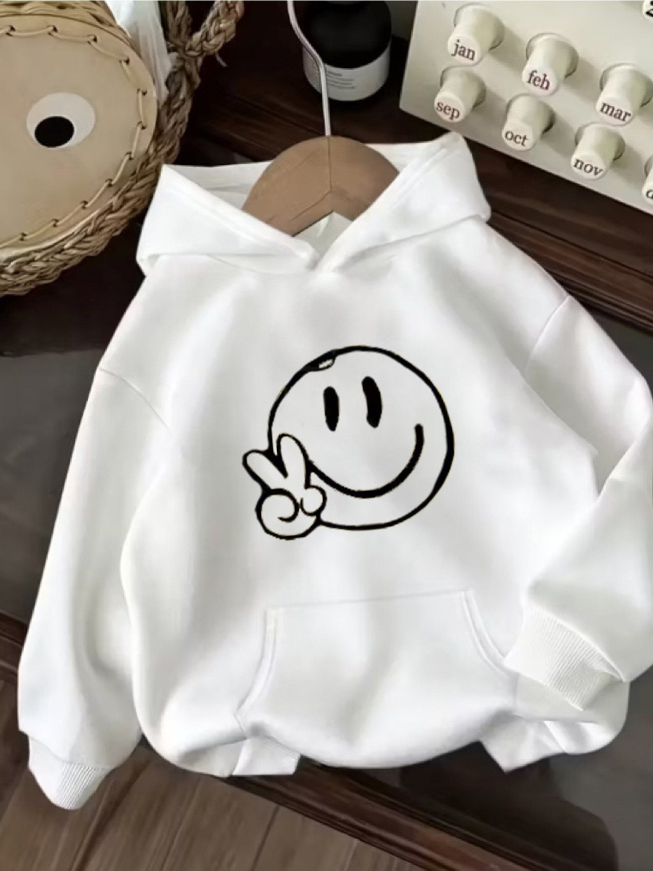 Women's Versatile Pullover Hoodie – White Colorway 02469 detail view