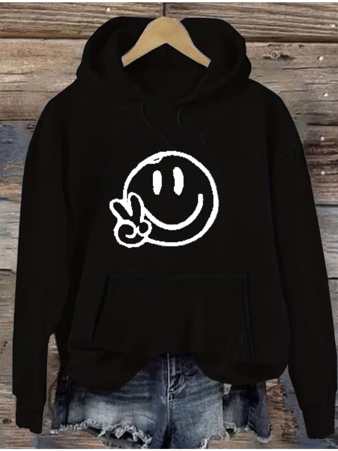 Women's Versatile Pullover Hoodie – White Colorway 02469 detail view
