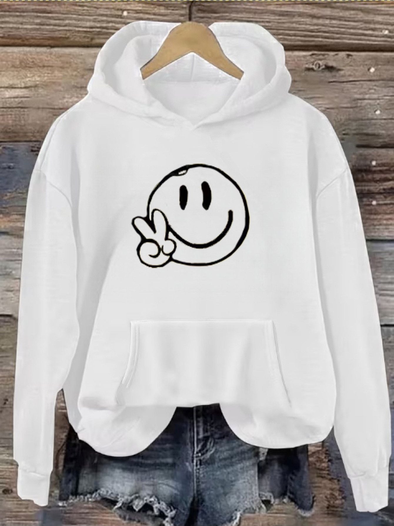 Women's Versatile Pullover Hoodie – White Colorway 02469 – White option – main product image