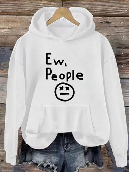 Women's Versatile Pullover Hoodie – White Colorway 03557 detail view