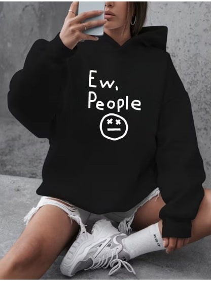 Women's Versatile Pullover Hoodie – White Colorway 03557 detail view