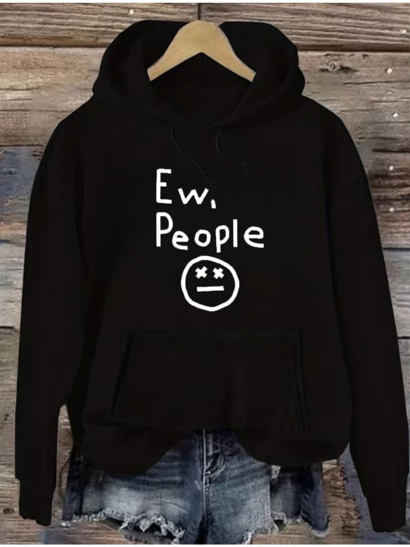 Women's Versatile Pullover Hoodie – White Colorway 03557 detail view
