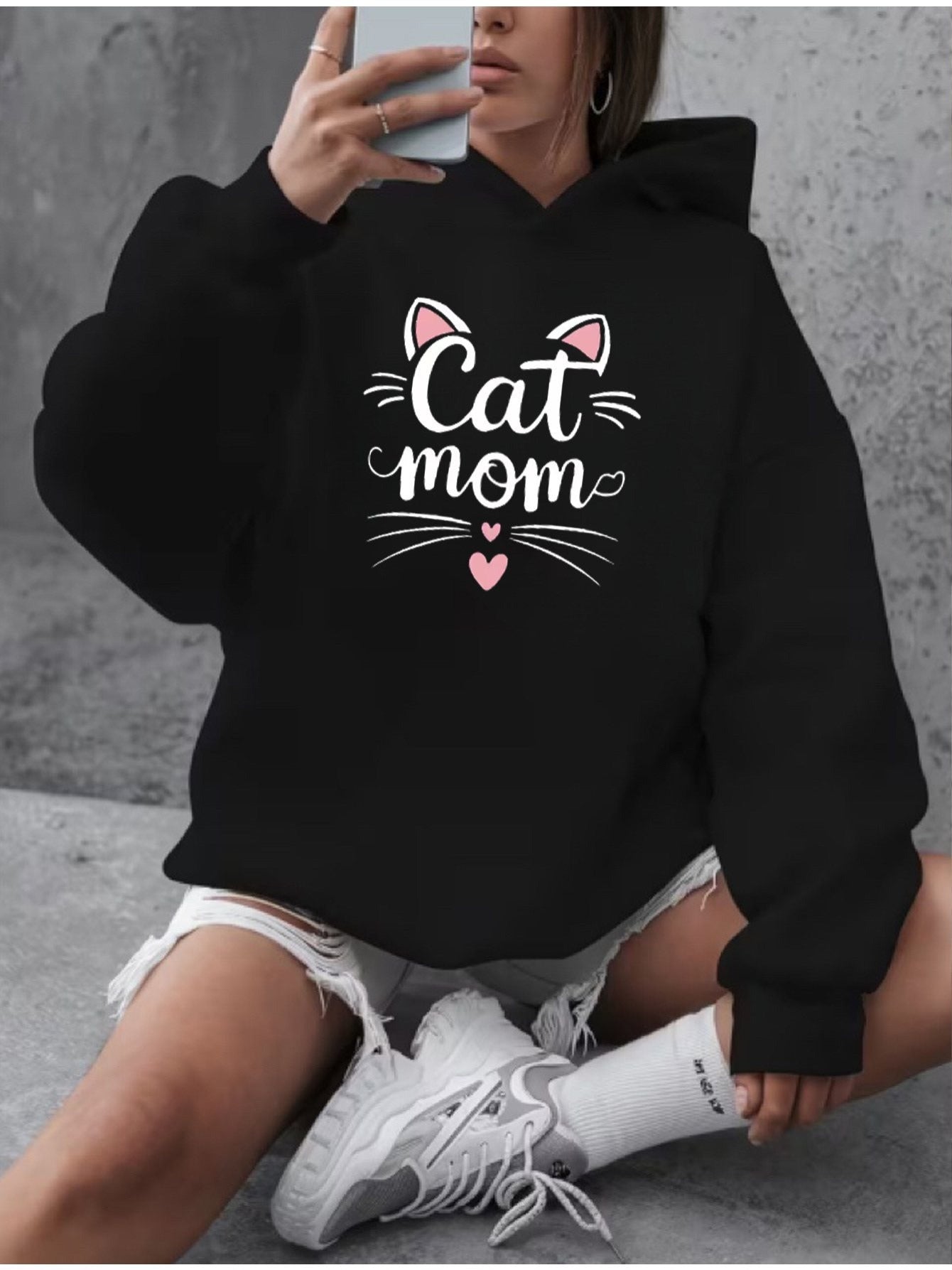 Women's Versatile Pullover Hoodie – White Colorway 79877 detail view