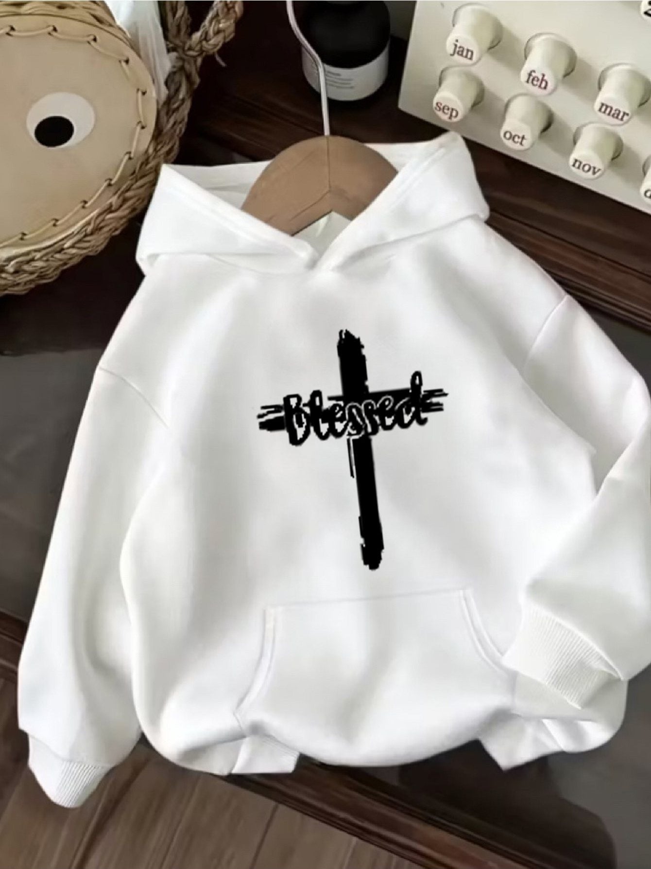 Women's Versatile Pullover Hoodie – White Colorway 94533 detail view
