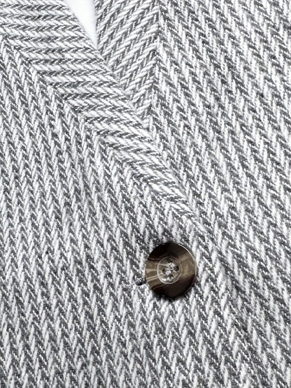 Women's Versatile Striped Zip-Up Coat detail view